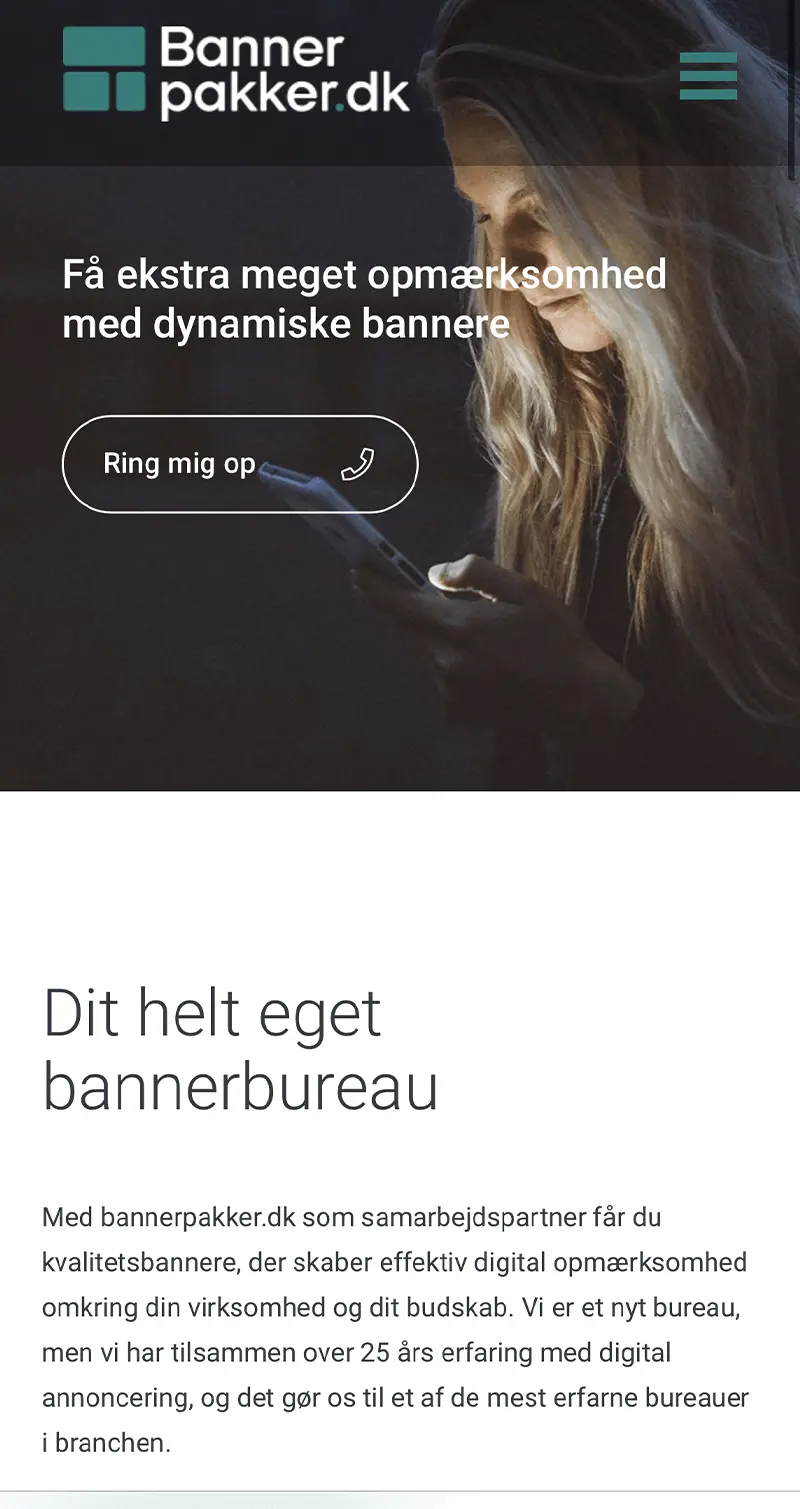 bp8 Bannerpakker hjemmeside forside design