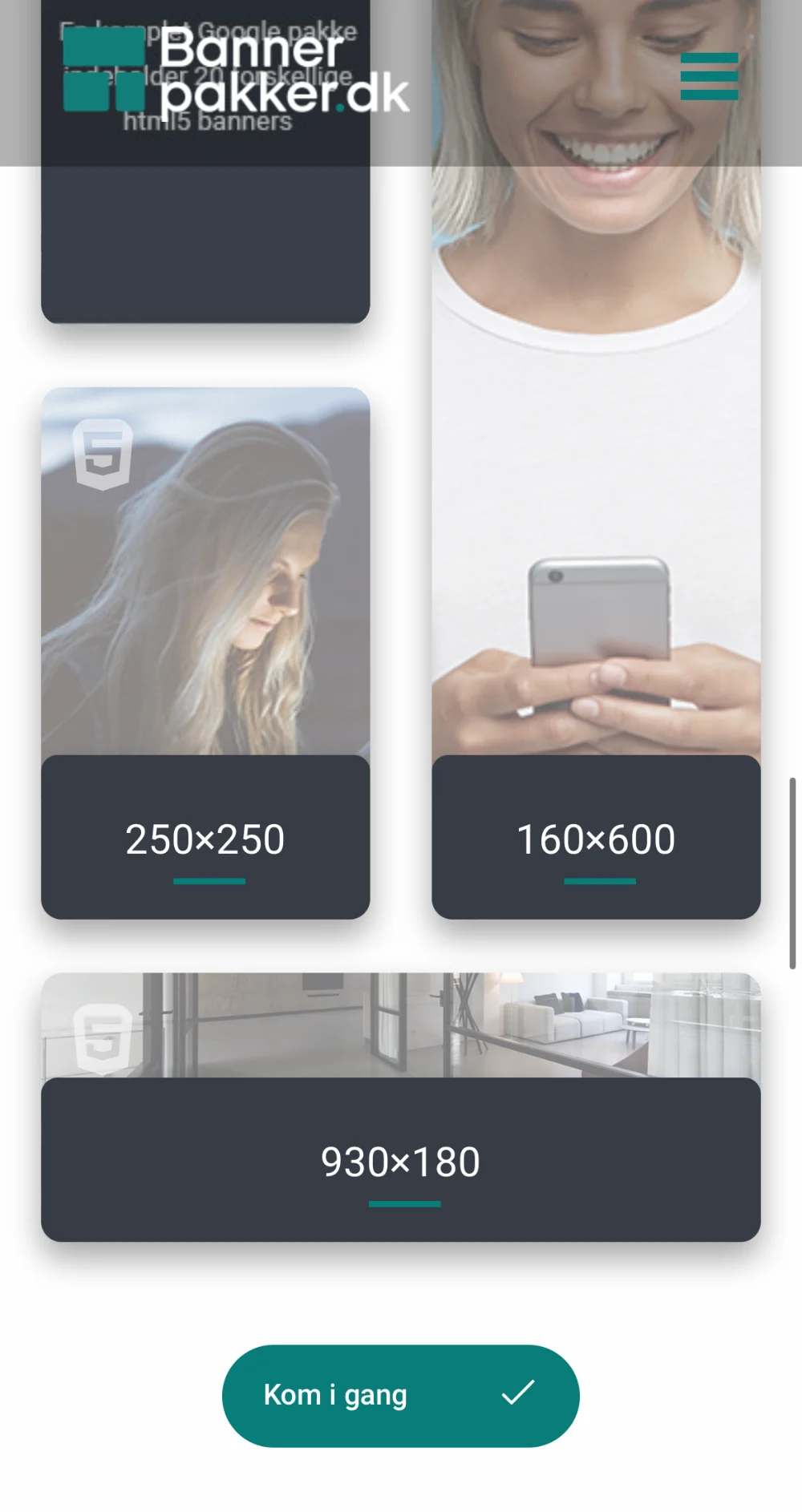 pb5 Bannerpakker hjemmeside mobilversion